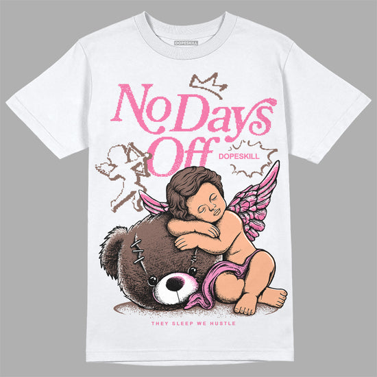 Dunk Low Smokey Mauve Playful Pink DopeSkill T-Shirt New No Days Off Graphic Streetwear - White 