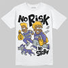 Jordan 4 Retro Lakers DopeSkill T-Shirt No Risk No Story Graphic Streetwear - White