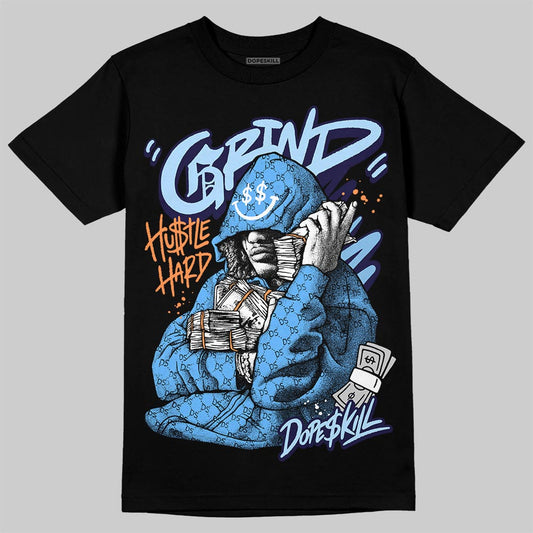 University Blue Sneakers DopeSkill T-Shirt Grind Pray Graphic Streetwear - Black