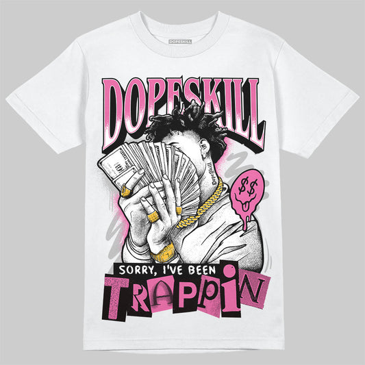 Asics Gel-Kayano 14 ‘Cream Sweet Pink’ DopeSkill T-Shirt Sorry I've Been Trappin Graphic Streetwear - White