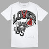 Jordan 14 "Black/White" DopeSkill T-Shirt Loser Lover Graphic Streetwear - White 