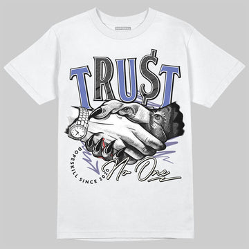 Air Max 90 x Patta Sapphire and Particle Grey DopeSkill T-Shirt Trust No One Graphic Streetwear - White