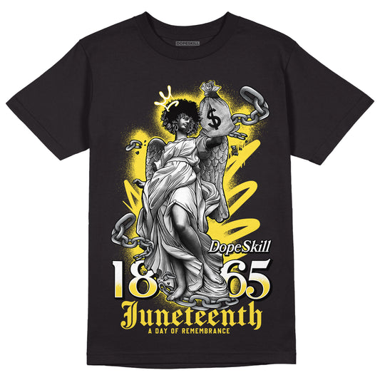 Jordan 11 Low 'Yellow Snakeskin' DopeSkill T-Shirt Juneteenth Graphic Streetwear - Black