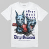 University Blue Sneakers DopeSkill T-Shirt New Drip Season Graphic Streetwear - White