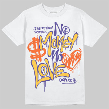 Kobe 8 Protro "Lakers Home" DopeSkill T-Shirt No Money No Love Typo Graphic Streetwear - White