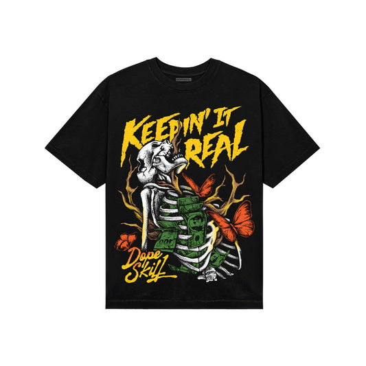 Yellow Sneakers DopeSkill T-Shirt Keepin' It Real Graphic Streetwear - Black