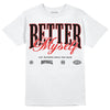 Jordan Spizike Low Bred DopeSkill T-Shirt Better Myself Graphic Streetwear - White