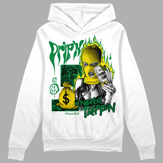 Dunk Low Reverse Brazil DopeSkill Hoodie Sweatshirt Drip'n Never Tripp'n Graphic Streetwear - White