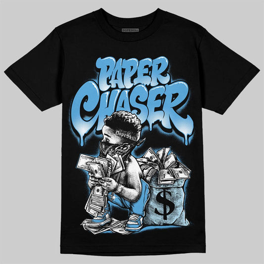 Jordan 11 Low University Blue DopeSkill T-Shirt Paper Chaser Boy Graphic Streetwear - Black