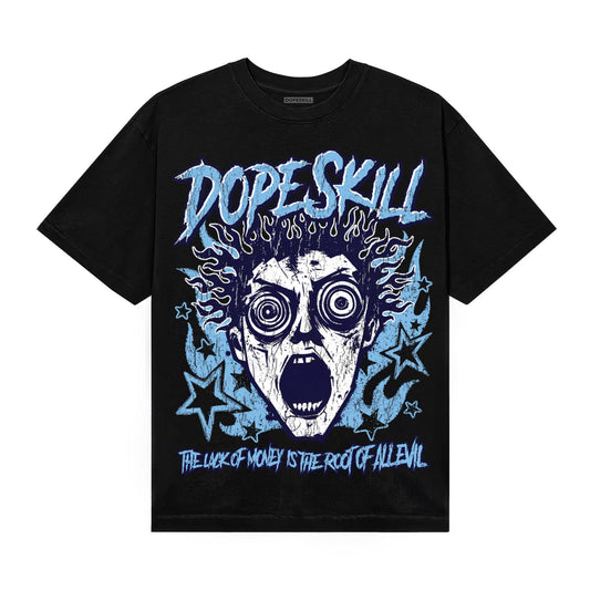 University Blue Sneakers DopeSkill T-Shirt Root of Evil Graphic Streetwear - Black
