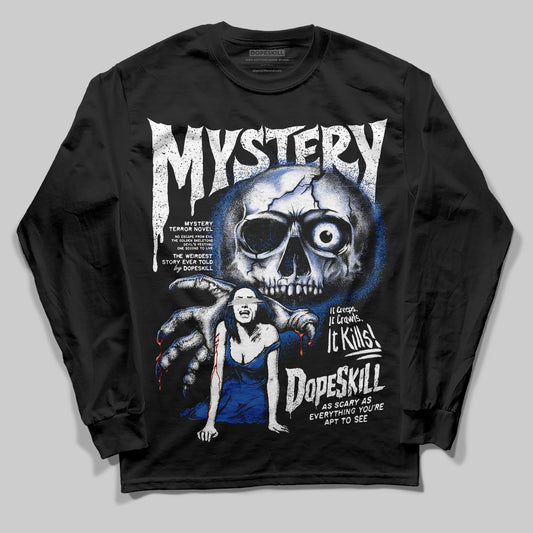 Jordan 12 “Blueberry” DopeSkill Long Sleeve T-Shirt Mystery Ghostly Grasp Graphic Streetwear - Black