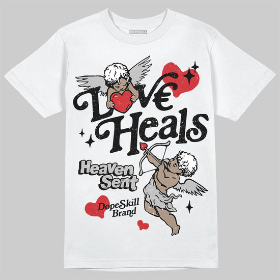 Jordan 10 OG “Steel” DopeSkill T-Shirt New Love Heals Graphic Streetwear - White