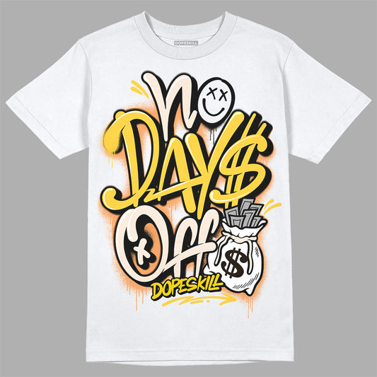 Jordan 4 "Sail" DopeSkill T-Shirt No Days Off Graphic Streetwear - White