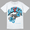 Jordan 2 Low "University Blue" DopeSkill T-Shirt Loser Lover Graphic Streetwear - White