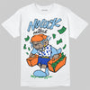 University Blue Sneakers DopeSkill T-Shirt No Luck, All Hustle Graphic Streetwear - White