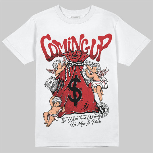 Jordan 12 Retro Flu Game (2025) DopeSkill T-Shirt Money Bag Coming Up Graphic Streetwear - White 