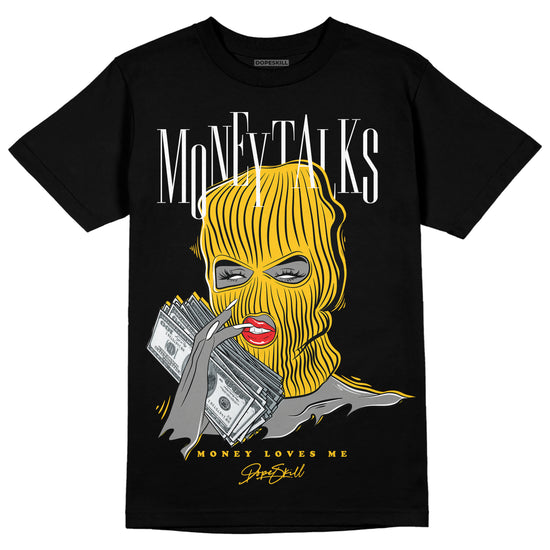 Yellow Sneakers DopeSkill T-Shirt Money Talks Graphic Streetwear - Black