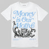 Balenciaga Women's Runner Sneaker 'Light Blue' DopeSkill T-Shirt Money Is Our Motive Typo Graphic Streetwear - White