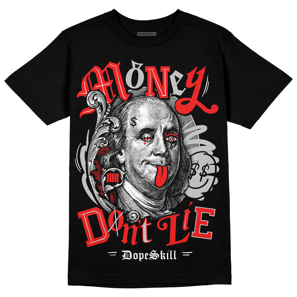 Jordan Spizike Low Bred DopeSkill T-Shirt Money Don't Lie Graphic Streetwear - Black