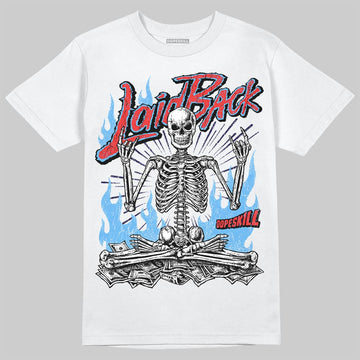 University Blue Sneakers DopeSkill T-Shirt Laid Back Graphic Streetwear - White 