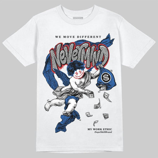 Jordan 3 "True Blue" DopeSkill T-Shirt Nevermind Graphic Streetwear - White