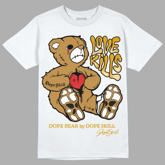 Jordan 13 Wheat 2023 DopeSkill T-Shirt Love Kills Graphic Streetwear - White