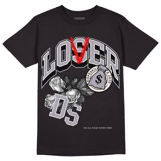 Jordan 2 Cement Grey DopeSkill T-Shirt Loser Lover Graphic Streetwear - Black