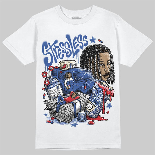 Jordan Spizike Low “Storm Blue” DopeSkill T-Shirt Stressless Graphic Streetwear - White 