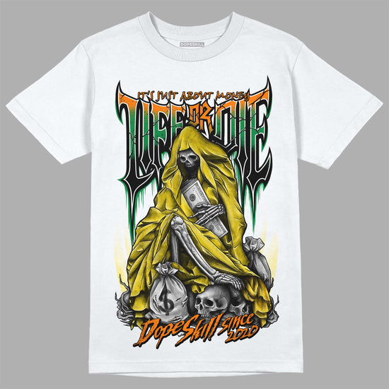 Dunk Low Reverse Brazil DopeSkill T-Shirt Life or Die Graphic Streetwear - White