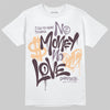 A Ma Maniére x Air Jordan 3 "Burgundy Crush" DopeSkill T-Shirt No Money No Love Typo Graphic Streetwear - White