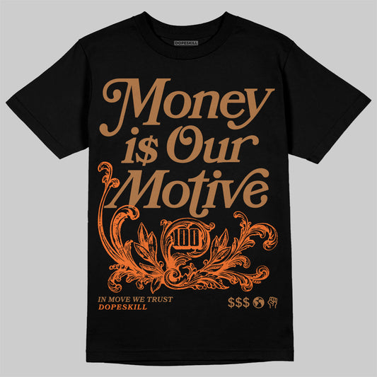 Adidas Samba OG Leopard Pack Preloved Red DopeSkill T-Shirt Money Is Our Motive Typo Graphic Streetwear - Black