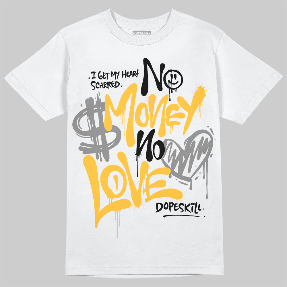 New Balance 9060 Varsity Gold (GS) DopeSkill T-Shirt No Money No Love Typo Graphic Streetwear - White