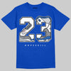 Jordan 3 "True Blue" DopeSkill T-Shirt 23 with 3s Pattern Graphic Streetwear - Royal