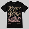Nike Air Force 1 Low Canvas “Linen” DopeSkill T-Shirt Money Is Our Motive Typo Graphic Streetwear - Black