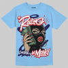 University Blue Sneakers DopeSkill T-Shirt Rolling in Money Graphic Streetwear - Carolina Blue