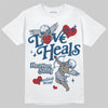 Jordan 12 Retro French Blue (2025) DopeSkill T-Shirt New Love Heals Graphic Streetwear - White