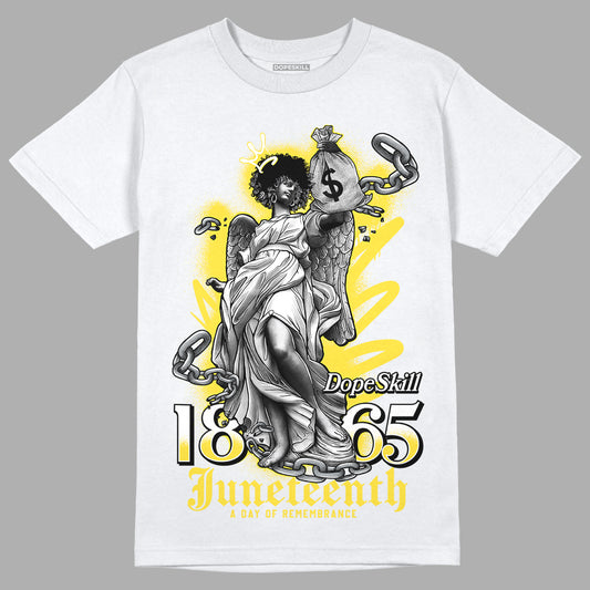 Jordan 11 Low 'Yellow Snakeskin' DopeSkill T-Shirt Juneteenth Graphic Streetwear - White