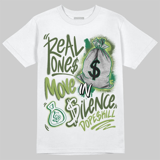 Foamposite Pro 'Pine Green' DopeSkill T-Shirt Real Ones Move In Silence Graphic Streetwear - White