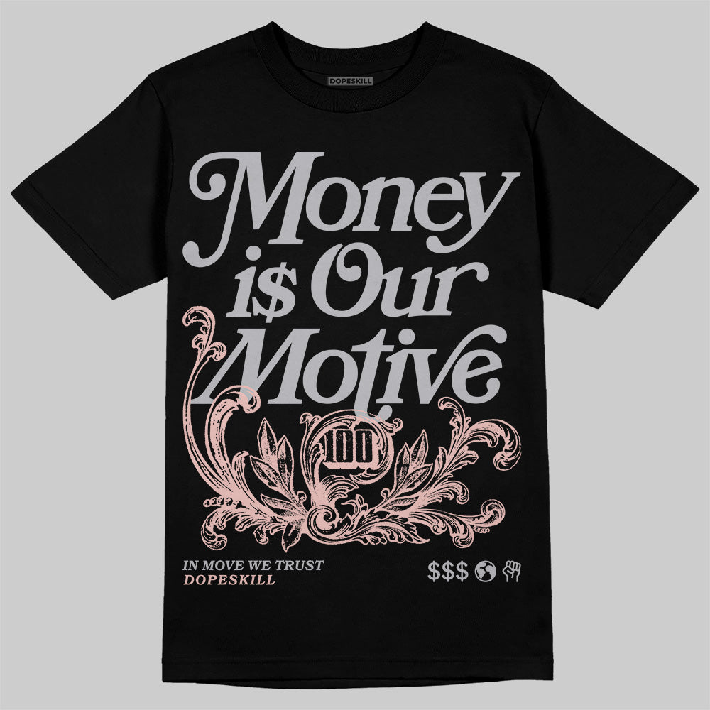 ASICS Gel-1130 'White Neutral Pink' DopeSkill T-Shirt Money Is Our Motive Typo Graphic Streetwear - black