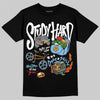 University Blue Sneakers DopeSkill T-Shirt Study Hard Graphic Streetwear - Black