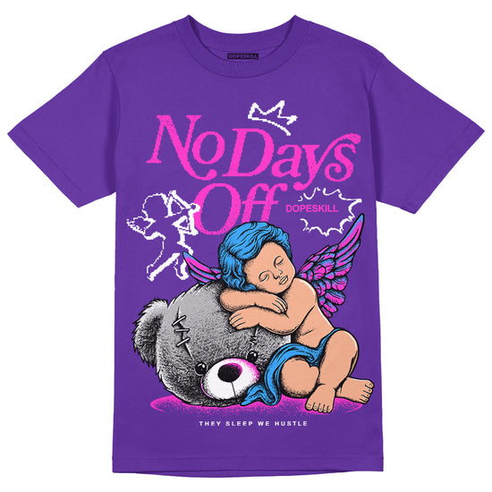 Dunk Low Championship Court Purple DopeSkill Purple T-shirt New No Days Off Graphic Streetwear