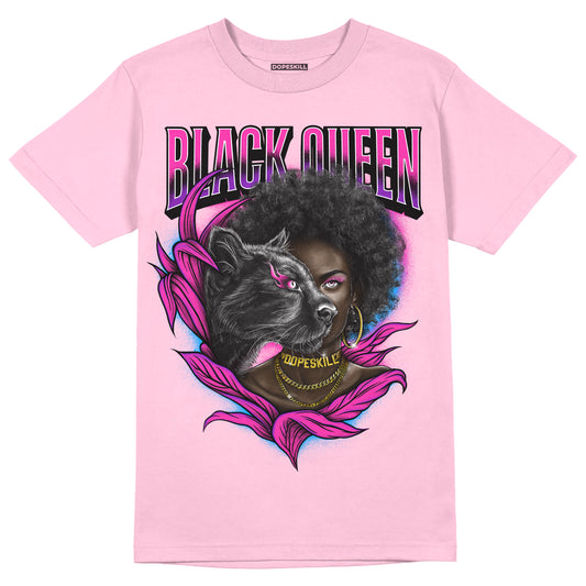 Pink Sneakers DopeSkill Pink T-shirt New Black Queen Graphic Streetwear