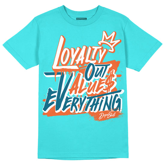 Dunk Low “Miami Dolphins” DopeSkill Tahiti Blue T-shirt LOVE Graphic Streetwear 