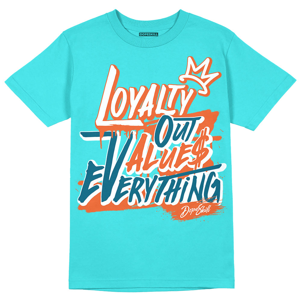 Dunk Low “Miami Dolphins” DopeSkill Tahiti Blue T-shirt LOVE Graphic Streetwear 