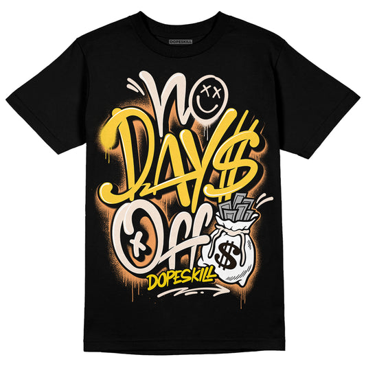 Jordan 4 "Sail" DopeSkill T-Shirt No Days Off Graphic Streetwear - Black