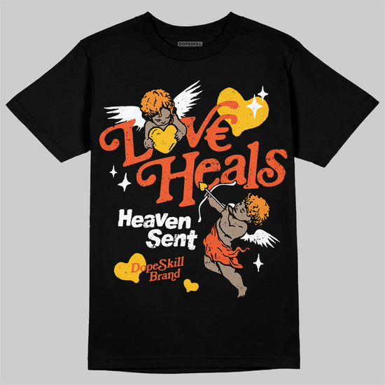 MSCHF Super Normal 2 Orange Milk DopeSkill T-Shirt New Love Heals Graphic Streetwear - Black