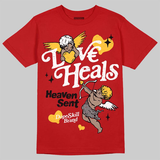 Jordan 14 Retro Ferrari (2025) DopeSkill T-Shirt New Love Heals Graphic Streetwear - Red