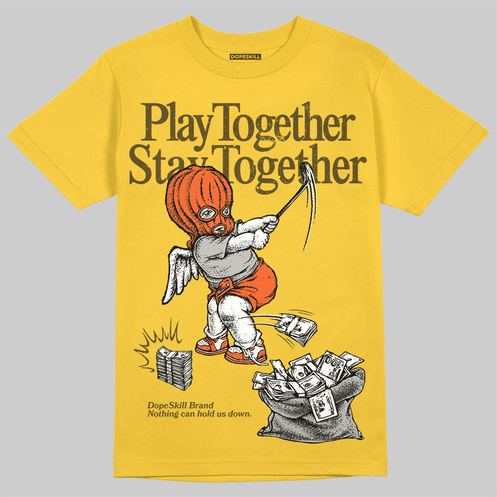 Yellow Sneakers DopeSkill Gold T-Shirt Play together, Stay together Graphic Streetwear