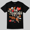 Jordan 3 “Starfish” DopeSkill T-Shirt New Love Heals Graphic Streetwear - Black