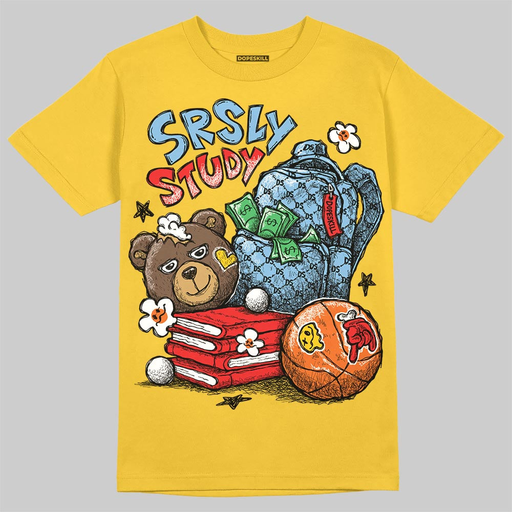 Yellow Sneakers DopeSkill T-Shirt SRSLY Study Graphic Streetwear - Gold